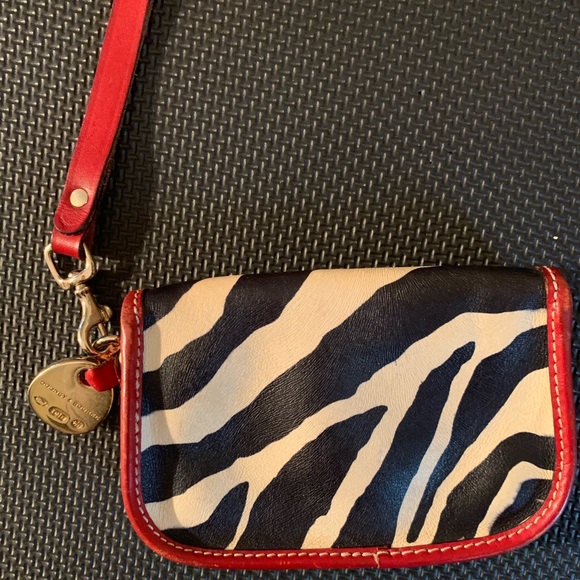 Dooney & Bourke DB zebra leather wristlet - Picture 3 of 6